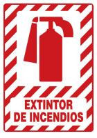 Safety Sign: Fire Extinguisher 14" x 10" Plastic / - MFXG516VP
