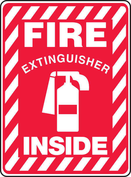 Safety Sign: Fire Extinguisher Inside (Graphic) 14" x 10" Dura-Plastic 1/Each - MFXG519XT