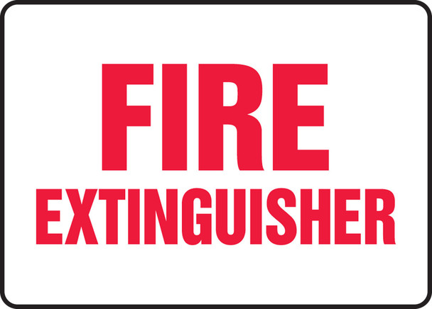 Fire Safety Sign 10" x 14" Adhesive Vinyl / - MFXG522VS