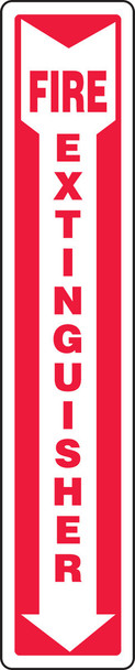 Fire Safety Sign: Fire Extinguisher 12" x 4" Plastic / - MFXG543VP