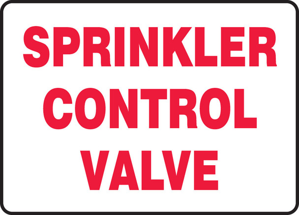 Safety Sign: Sprinkler Control Valve 10" x 14" Aluma-Lite 1/Each - MFXG546XL