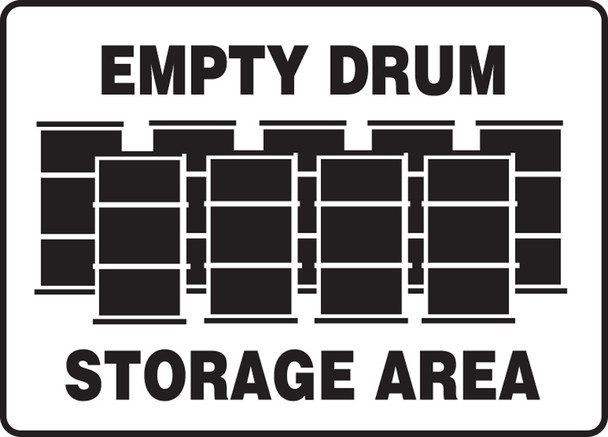 Safety Sign: Empty Drum Storage Area 10" x 14" Plastic 1/Each - MHCM503VP