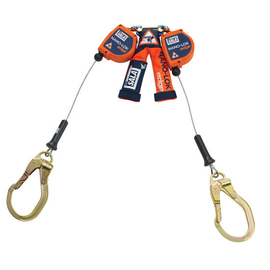 3M DBI - SALA Nano - Lok edge Twin - Leg 8 ft Quick Connect Self Retracting Lifeline - Cable 3500227