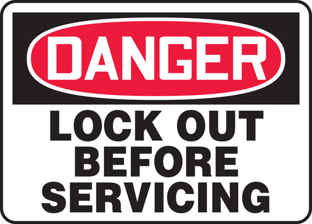 Lockout/Tagout Sign 10" x 14" Accu-Shield 1/Each - MLKT010XP