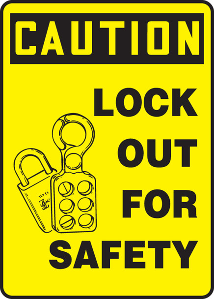 Lockout/Tagout Sign 14" x 10" Dura-Plastic 1/Each - MLKT610XT