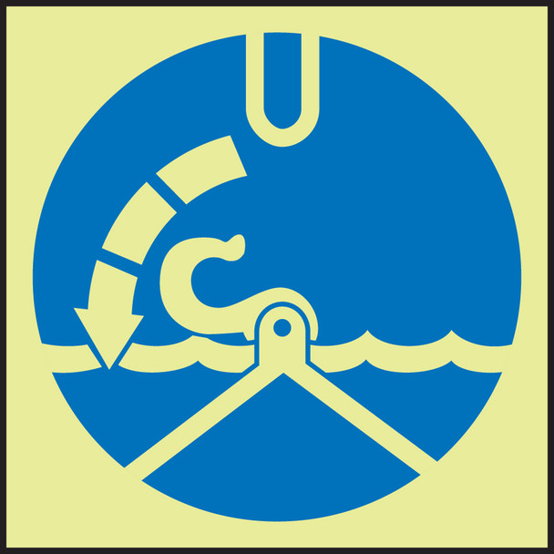 IMO - LIFE SAVING & RESCUE EQUIPMENT 6" x 6" Lumi-Glow Dura-Plastic 1/Each - MLMR212GX