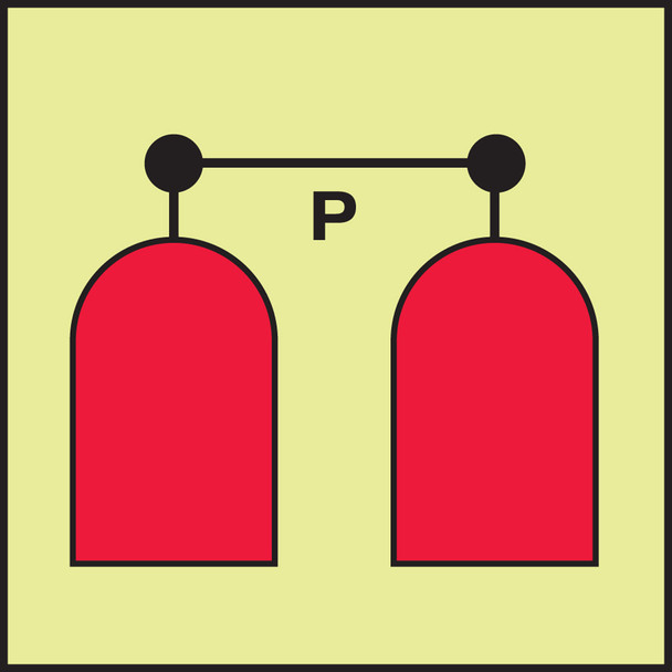 IMO - FIRE CONTROL EQUIPMENT 6" x 6" Lumi-Glow Dura-Adhesive 1/Each - MLMR768GE