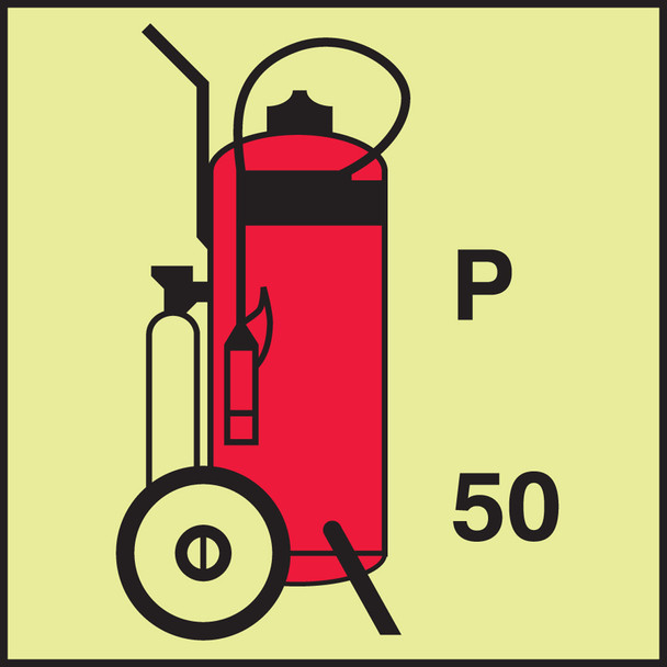 IMO - FIRE CONTROL EQUIPMENT 6" x 6" Lumi-Glow Dura-Plastic 1/Each - MLMR776GX