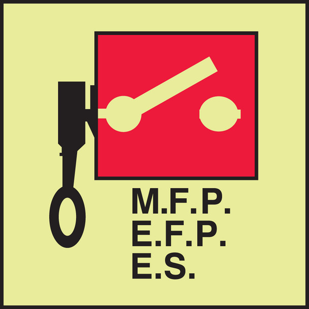 IMO - FIRE CONTROL EQUIPMENT 6" x 6" Lumi-Glow Dura-Adhesive 1/Each - MLMR804GE