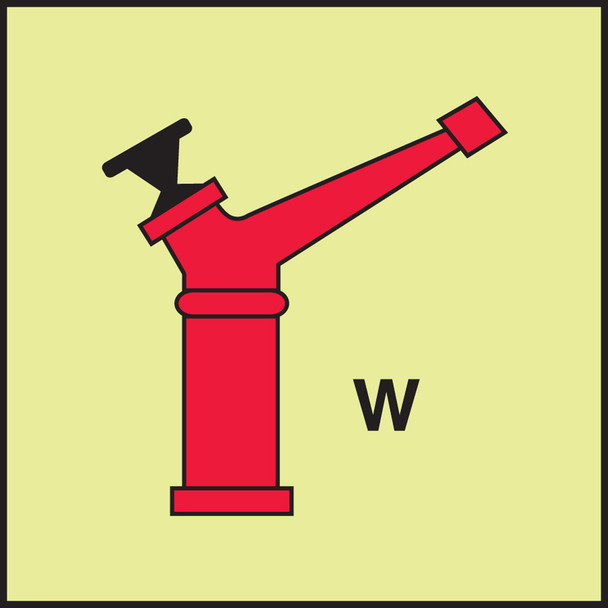 IMO - FIRE CONTROL EQUIPMENT 6" x 6" Lumi-Glow Dura-Plastic 1/Each - MLMR810GX