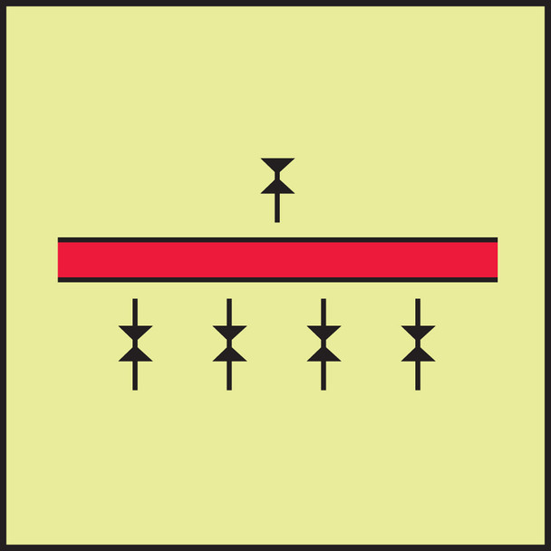 IMO - FIRE CONTROL EQUIPMENT 6" x 6" Lumi-Glow Dura-Plastic 1/Each - MLMR814GX