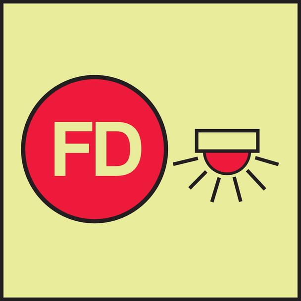 IMO - FIRE CONTROL EQUIPMENT 6" x 6" Lumi-Glow Dura-Plastic 1/Each - MLMR911GX