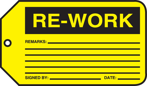 Safety Tag: Re-Work PF-Cardstock 5/Pack - MMT306CTM