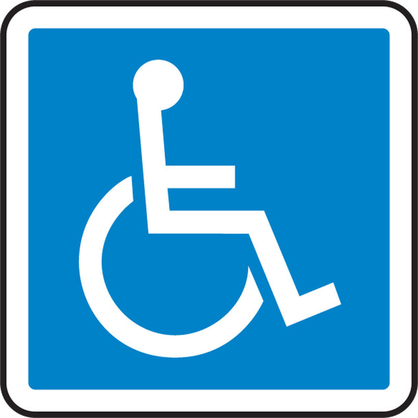 CSA Pictogram Sign: Handicapped (Graphic) 6" square Aluminum 1/Each - MPCS538VA