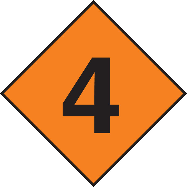 Military Fire Division Symbols: Fire Division 4 24" Reflective Plastic-Lite 1/Each - MPG148RP