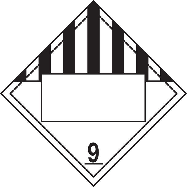 Blank DOT Placard: Hazard Class 9 - Miscellaneous Dangerous Goods 10 3/4" x 10 3/4" Magnetic Vinyl 1/Each - MPL4DG9MG1