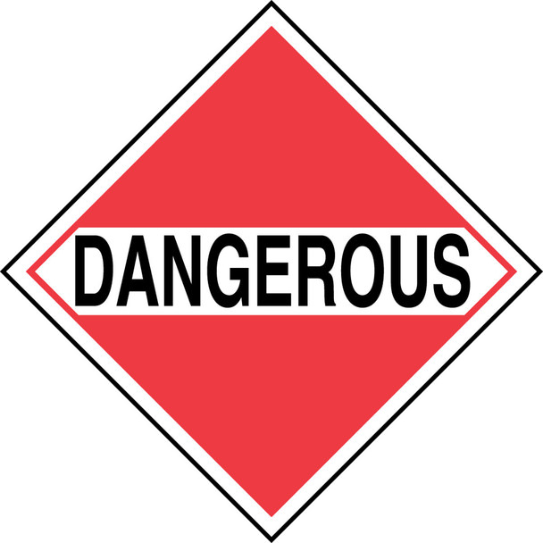 DOT Placard: For Mixed Loads - Dangerous 10 3/4" x 10 3/4" Magnetic Vinyl 100/Pack - MPLM01MG100