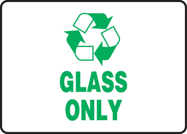 Recycle Sign 10" x 14" Adhesive Vinyl 1/Each - MPLR561VS