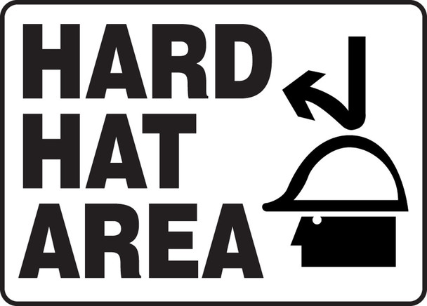 Safety Sign: Hard Hat Area 10" x 14" Accu-Shield 1/Each - MPPE538XP