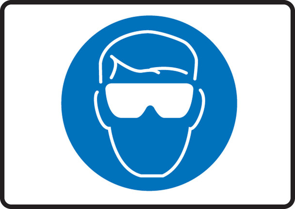 Safety Sign: Eye Protection 10" x 14" Dura-Plastic 1/Each - MPPE545XT