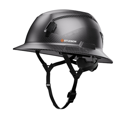 Studson SHK-1 Non-Vented Full Brim Class E Type II - Carbon HD Safety Helmet