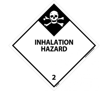 Dot Shipping Labels - Inhalation Hazard 2.1 - 4X4 - PS Vinyl - Pack of ...