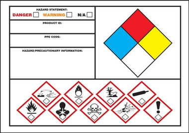 GHS/NFPA Secondary Label 3 1/2