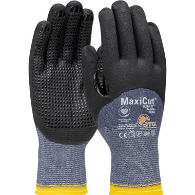 MaxiCut Ultra DT Seamless Knit Engineered Yarn Glove w/Premium Nitrile ...
