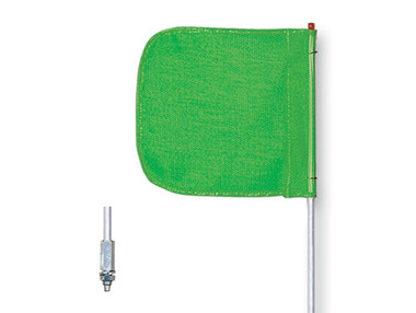 Warning Whip - General Purpose - 3' - Non-Lighted - 16" Green Flag ...