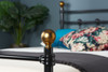 The Birlea Black Metal Bed Frame Finished With Antique Brass Finials