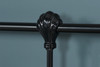 The Birlea Black Metal Bed Frame Finished With Antique Brass Finials