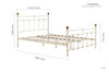 Birlea Cream Metal Bed Frame