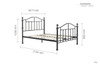 Antique Nickle 5'0 King Bedstead Frame dimensions image