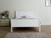 Limelight Taurus White Wooden Bedstead (High Foot End)