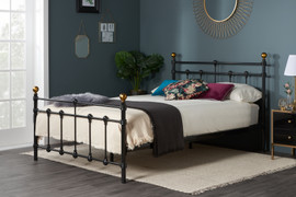 The Birlea Black Metal Bed Frame 