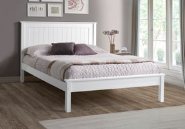 Limelight Taurus White Wooden Bedstead (Low Foot End)