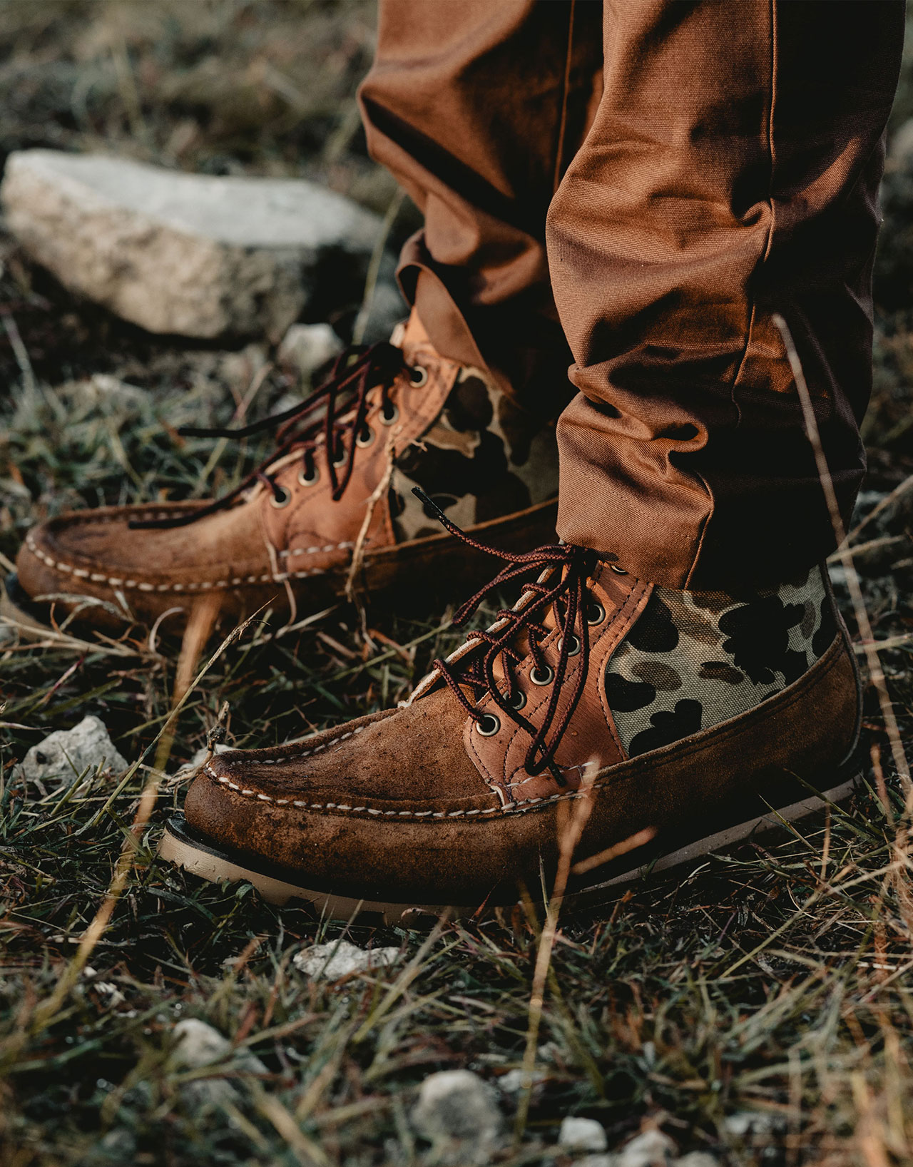 Russell Moccasin X Ball and Buck Trail Boots