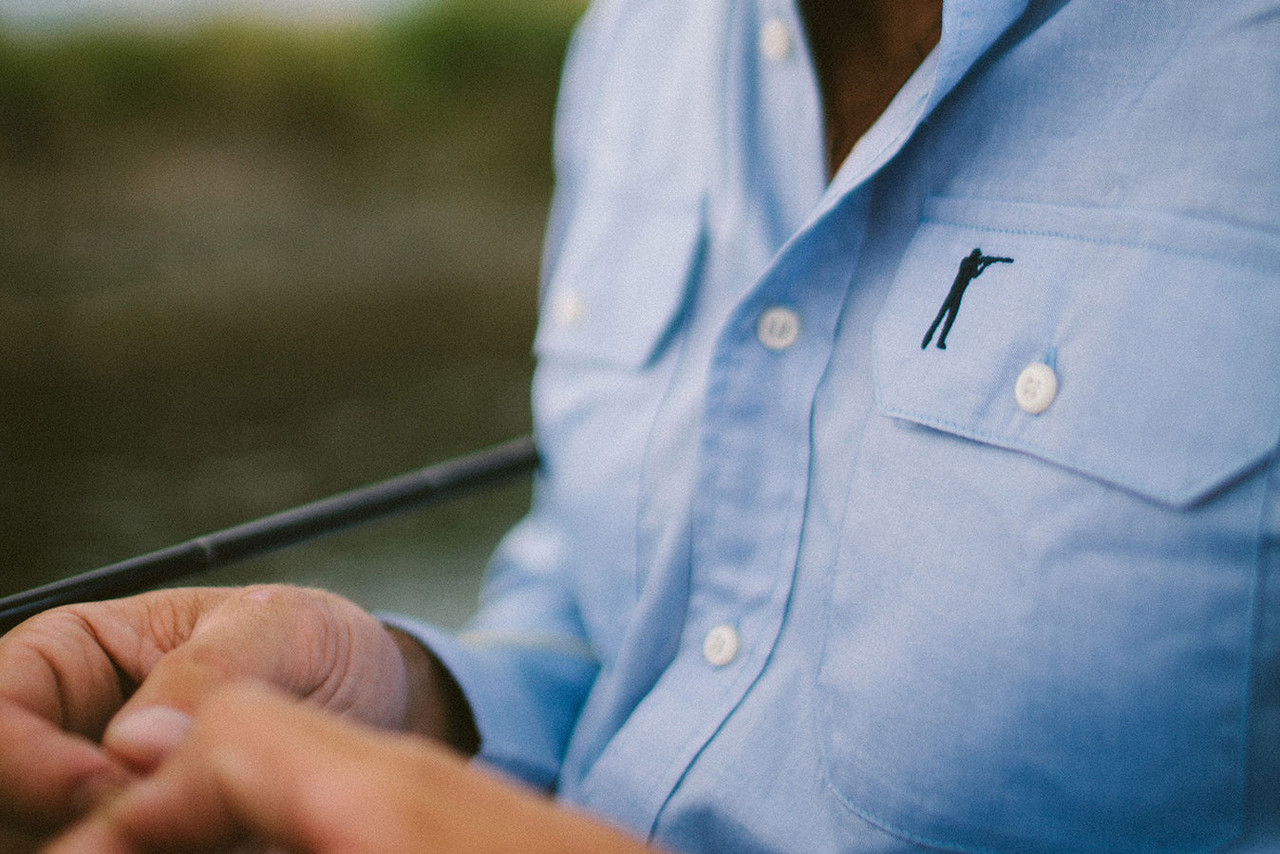 The Angler's Shirt, Solid Blue $168