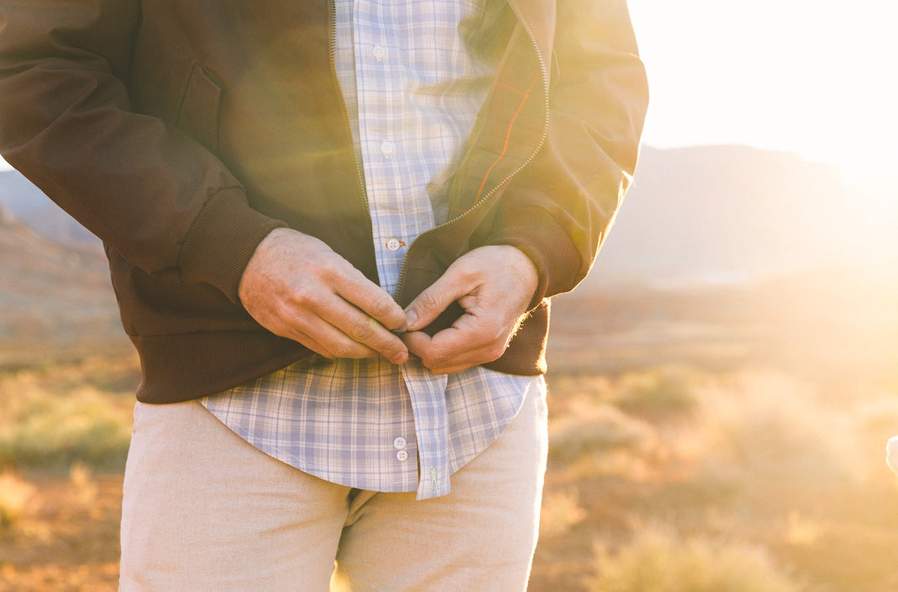 Harrington Jacket - Dark Olive | Scout Shirt - Arches | 6 Point Pant - Natural