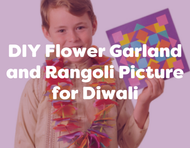 DIY Diwali Art: How to Create a Flower Garland & Rangoli Picture