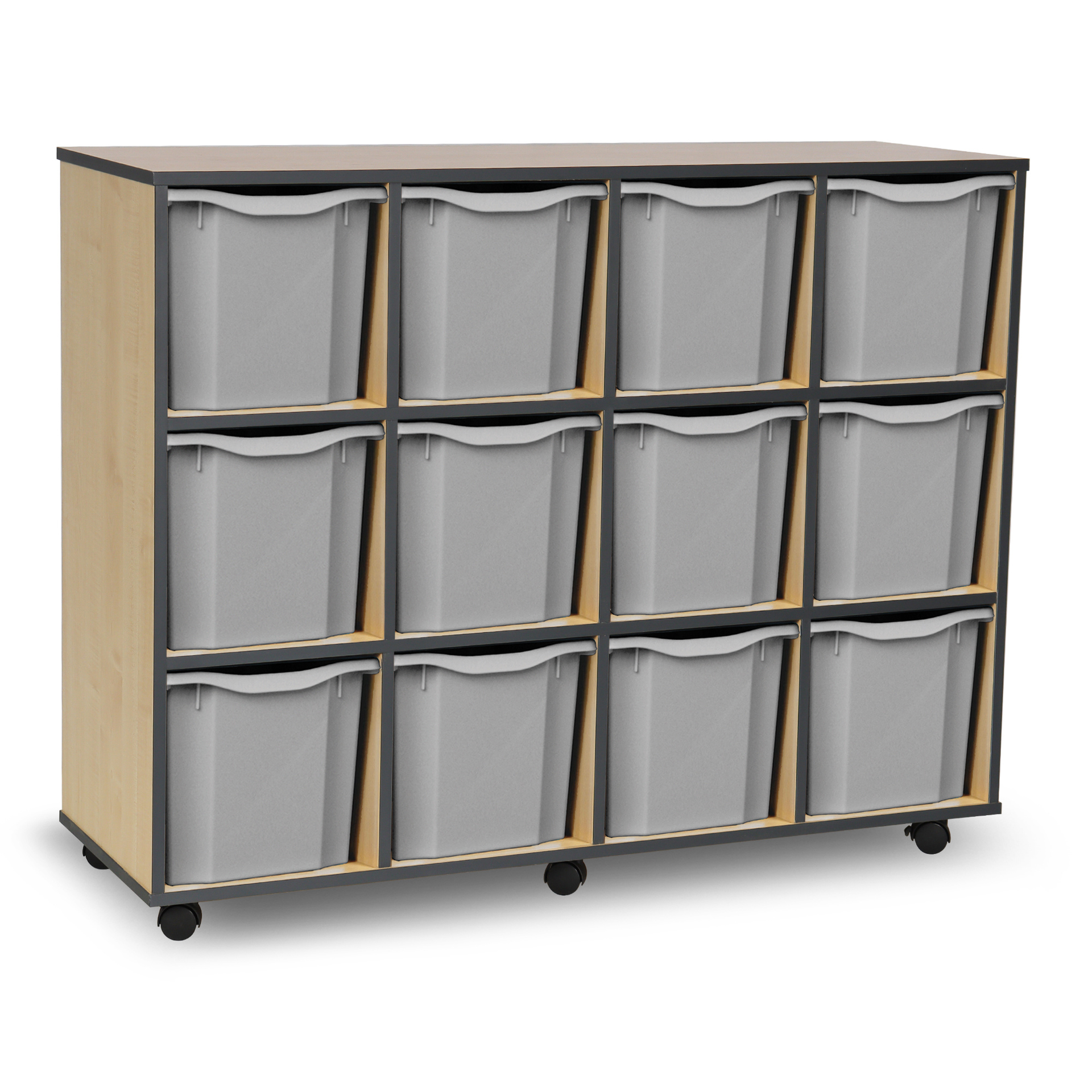 Maple Tray Rack Maple MFC Tray Storage Unit with coloured Edging | EYR