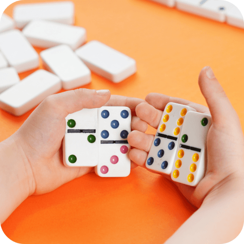 Dominoes, Dice and Cards