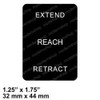220022789: Aftermarket Yale Forklift Decal - Extend Reach Retract