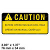 220023814: Aftermarket Yale Decal-caution