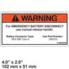 518807649: Aftermarket Yale Forklift Decal - Battery Disconnect