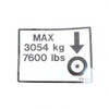 1703809: Aftermarket Gradall Decal - Max Wheel Load