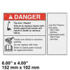 133250: Aftermarket Genie Decal-Danger Tip Over Trax