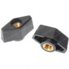 5-418: Aftermarket Factory Cat Knob-Clamping-Black Set Of 2Set