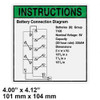 237923: Aftermarket Genie Decal - Batt Conn Diagram T105