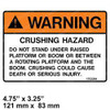 1702284: Aftermarket JLG Decal - Crush Hazard